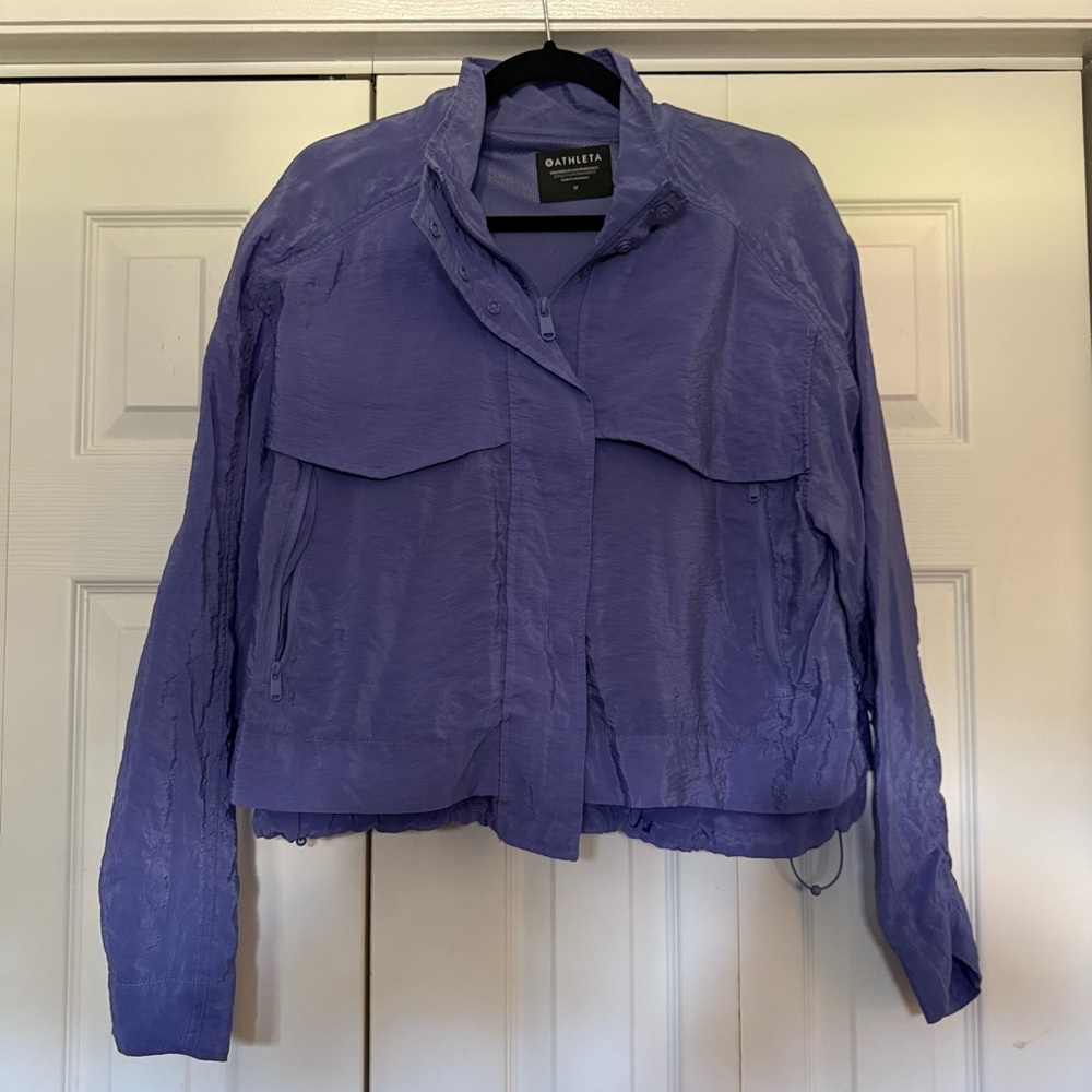 Athleta Blue Windbreaker Jacket M